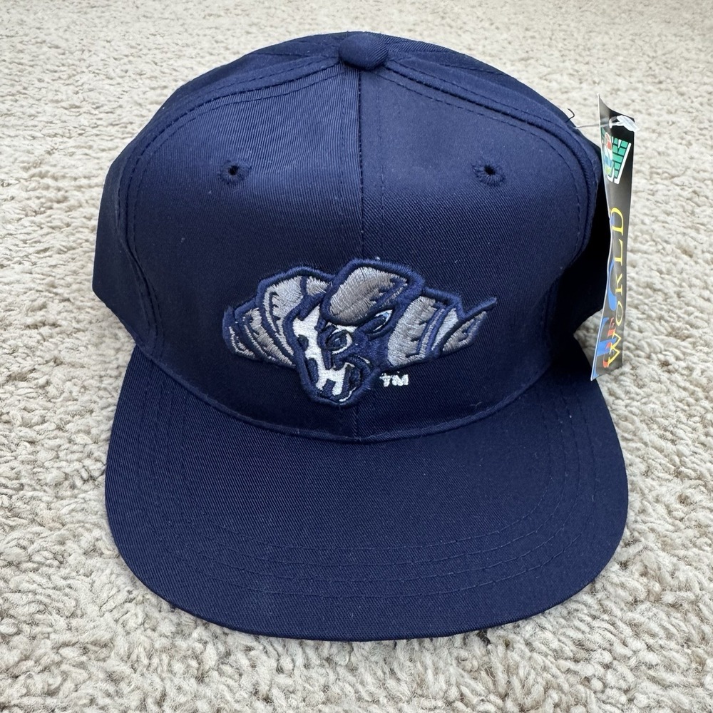 Vtg UNC Tarheels Hat Youth Trucker‎ Snapback The Battering Ram Logo Navy TOW NWT